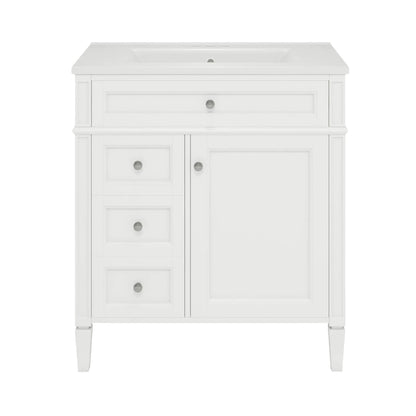Bathroom Vanity With Top Sink and Modern Storage