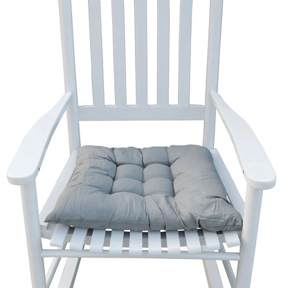 Wooden porch rocker chair white finish with light gray cushion by Unique Piece Furniture on Tampa Home & Garden Store