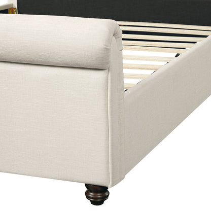 Queen Luxurious Upholstered Bed Frame and Linen