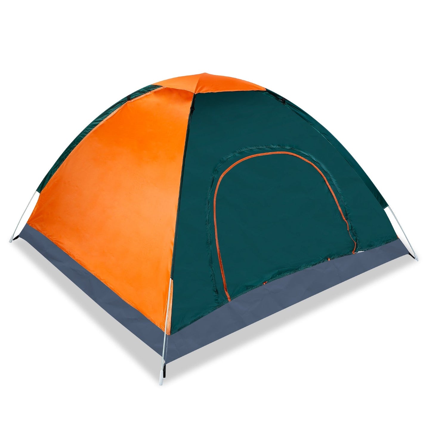 4-person pop-up tent, GemGear orange-teal waterproof with 2 mosquito net doors on Tampa Home & Garden Store