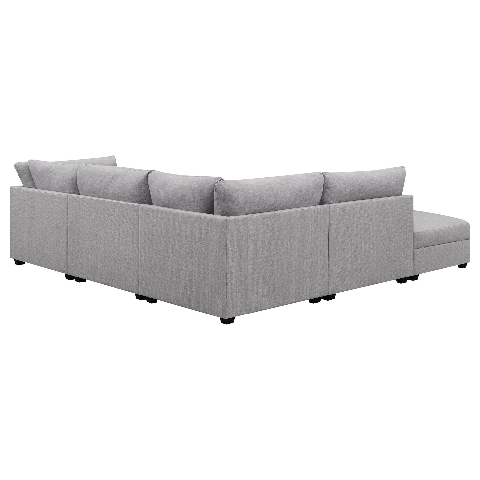 Lafayette modular sectional sofa 2-piece set in light gray fabric by HouseOfZazla on Tampa Home & Garden Store