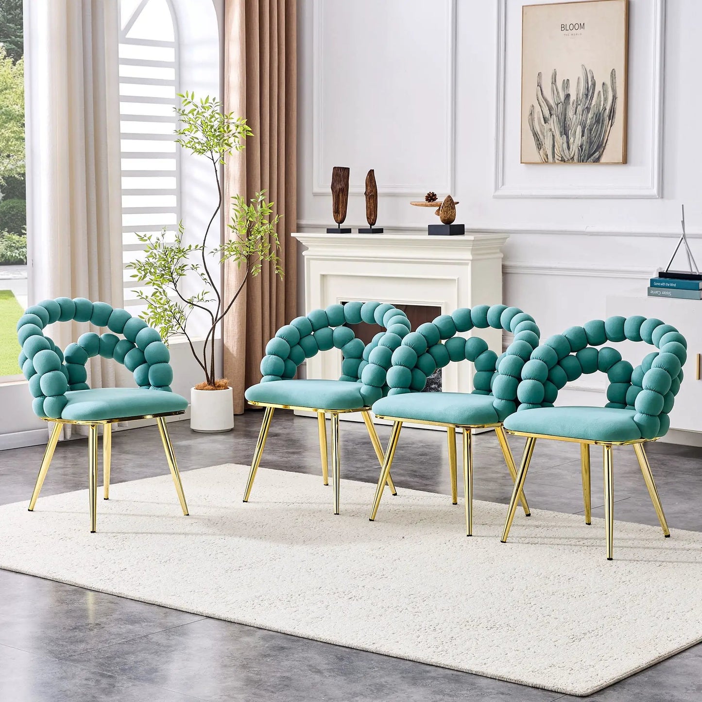 Puffy Bubble Ball Chain Chairs For Dining Room