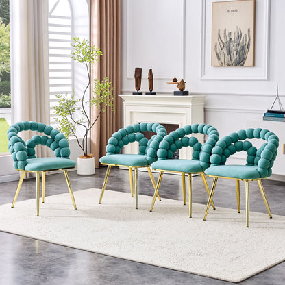 Puffy Bubble Ball Chain Chairs for Dining Room teal chairs by HouseOfZazla on Tampa Home & Garden Store