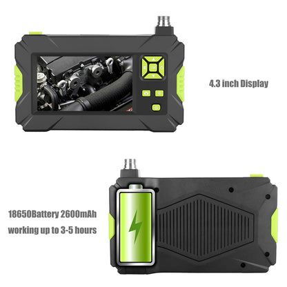 Endoscope HD camera rugged handheld with 4.3 inch display and lime-green accents, 18650 battery on Tampa Home & Garden Store