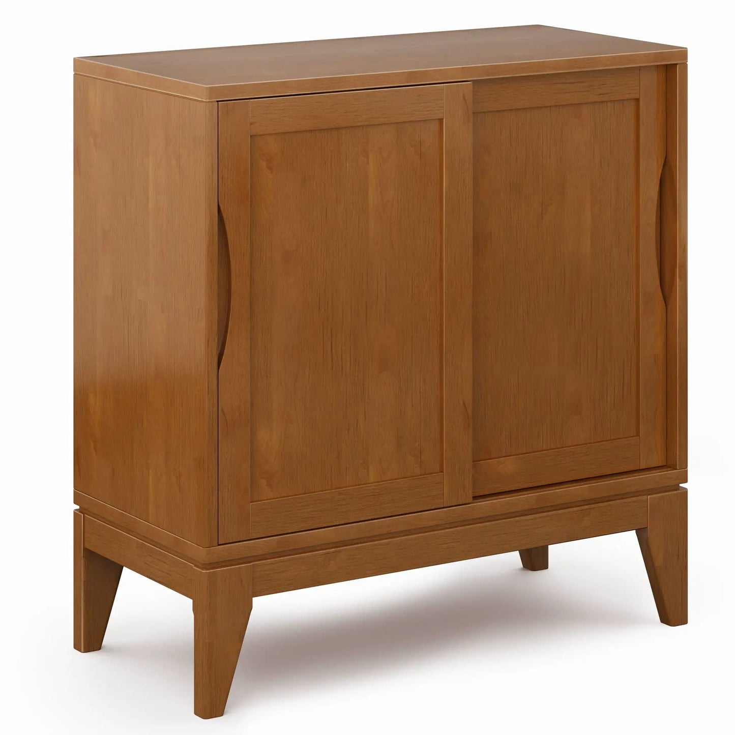 Harper Solid Rubberwood Storage Cabinet Modern