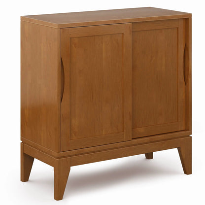 Harper Solid Rubberwood Storage Cabinet Modern