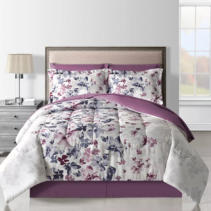 Lanwood Austin Reversible Comforter Set floral lilac and purple reverse by Vanessa Jane on Tampa Home & Garden Store