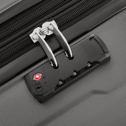 2-piece luggage set close-up with black ABS zippers and TSA lock on Tampa Home & Garden Store