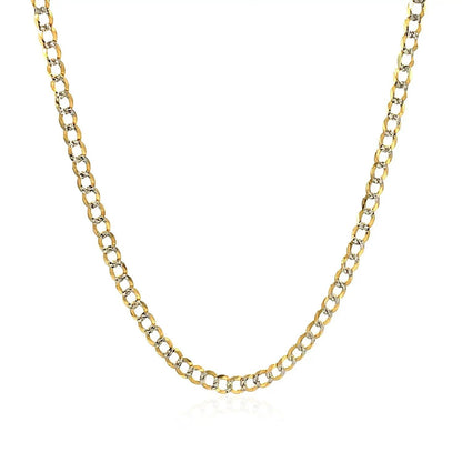 2.6 mm two-tone pave curb chain necklace in yellow and white gold by Bids.com on Tampa Home & Garden Store