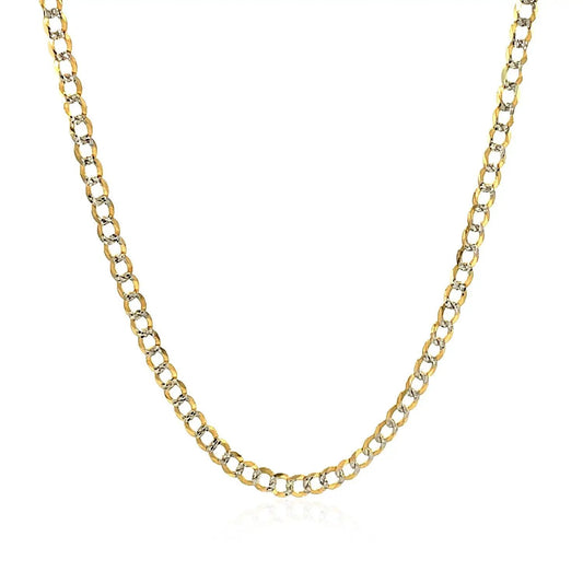 2.6 mm two-tone pave curb chain necklace in yellow and white gold by Bids.com on Tampa Home & Garden Store