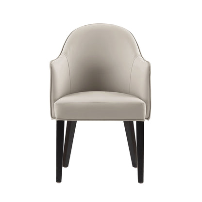 Modern Solid Beech Wood and Vegan Armchair