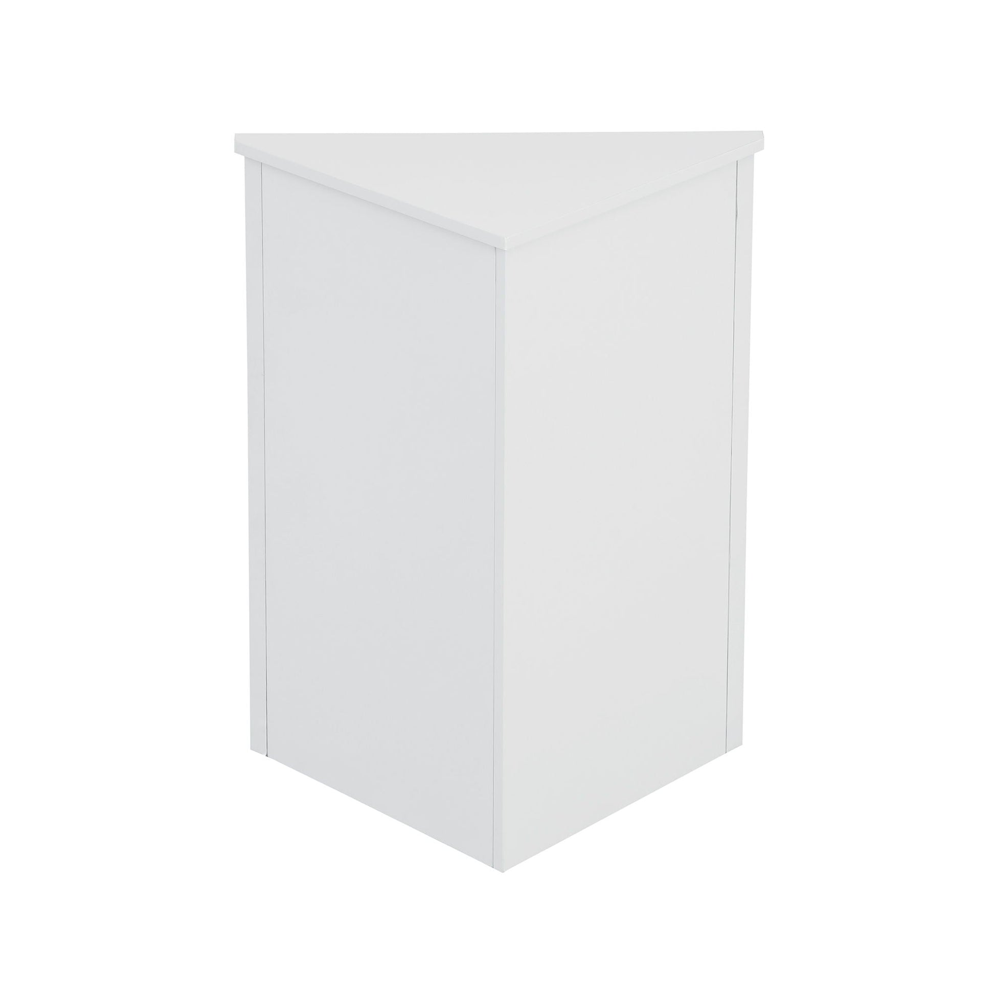 Triangle bathroom storage cabinet white linen with adjustable shelves HouseOfZazla on Tampa Home & Garden Store