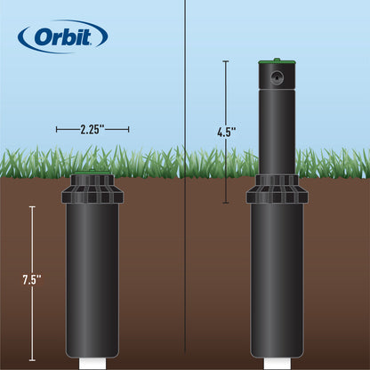 Orbit Voyager II Gear-Drive Rotor Sprinkler in underground irrigation with green cap (3 heads) on Tampa Home & Garden Store