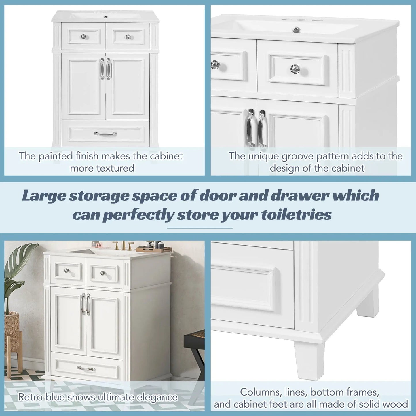 Bathroom Vanity with Sink and Storage Cabinet