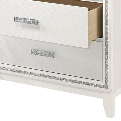 Haiden Dresser with Silver Trim Six Drawers