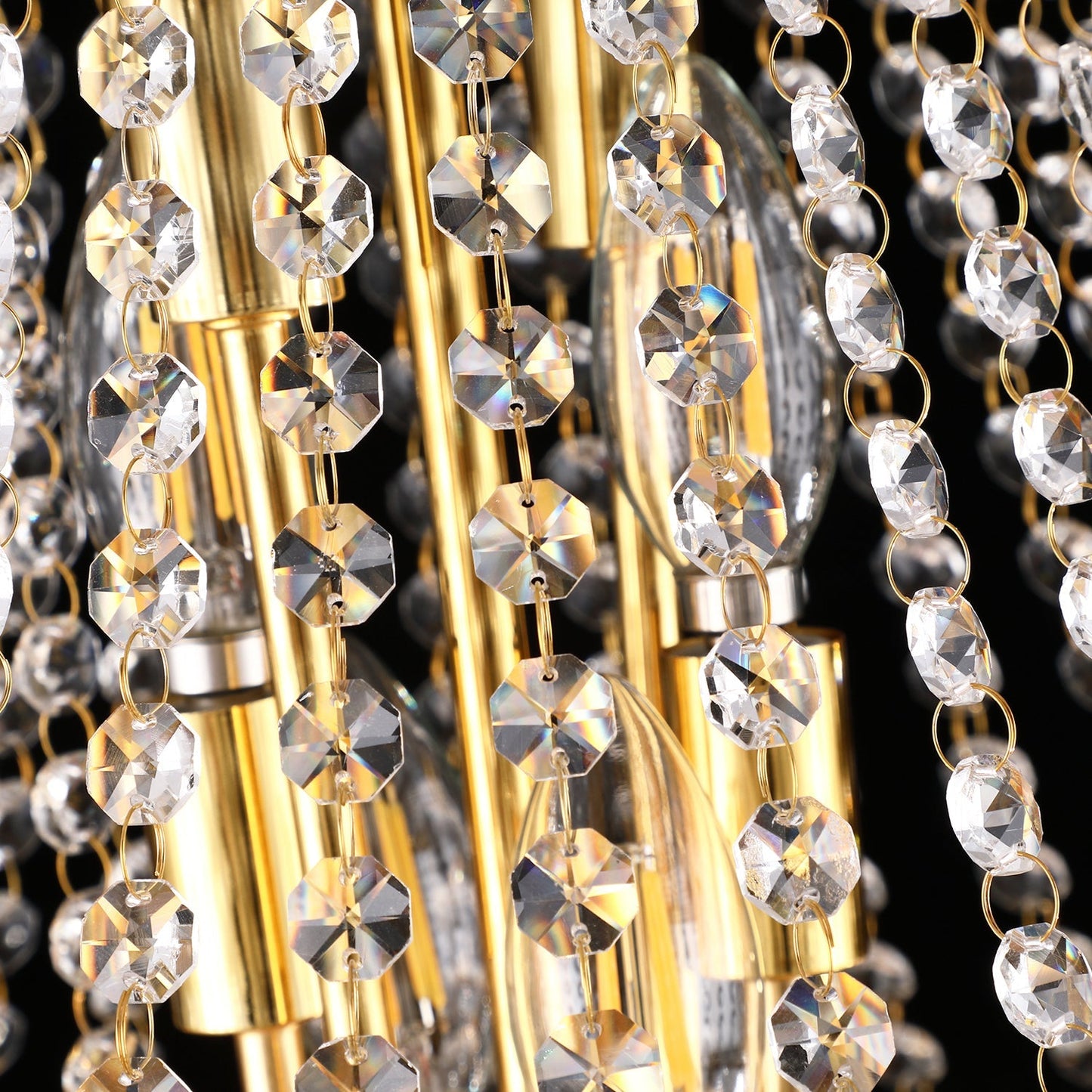 Chandelier 24-Inch Gold Crystal with 12 lights, French Empire style, HouseOfZazla on Tampa Home & Garden Store