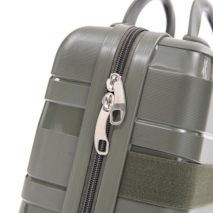Hard case luggage in green with dual zippers by HouseOfZazla on Tampa Home & Garden Store