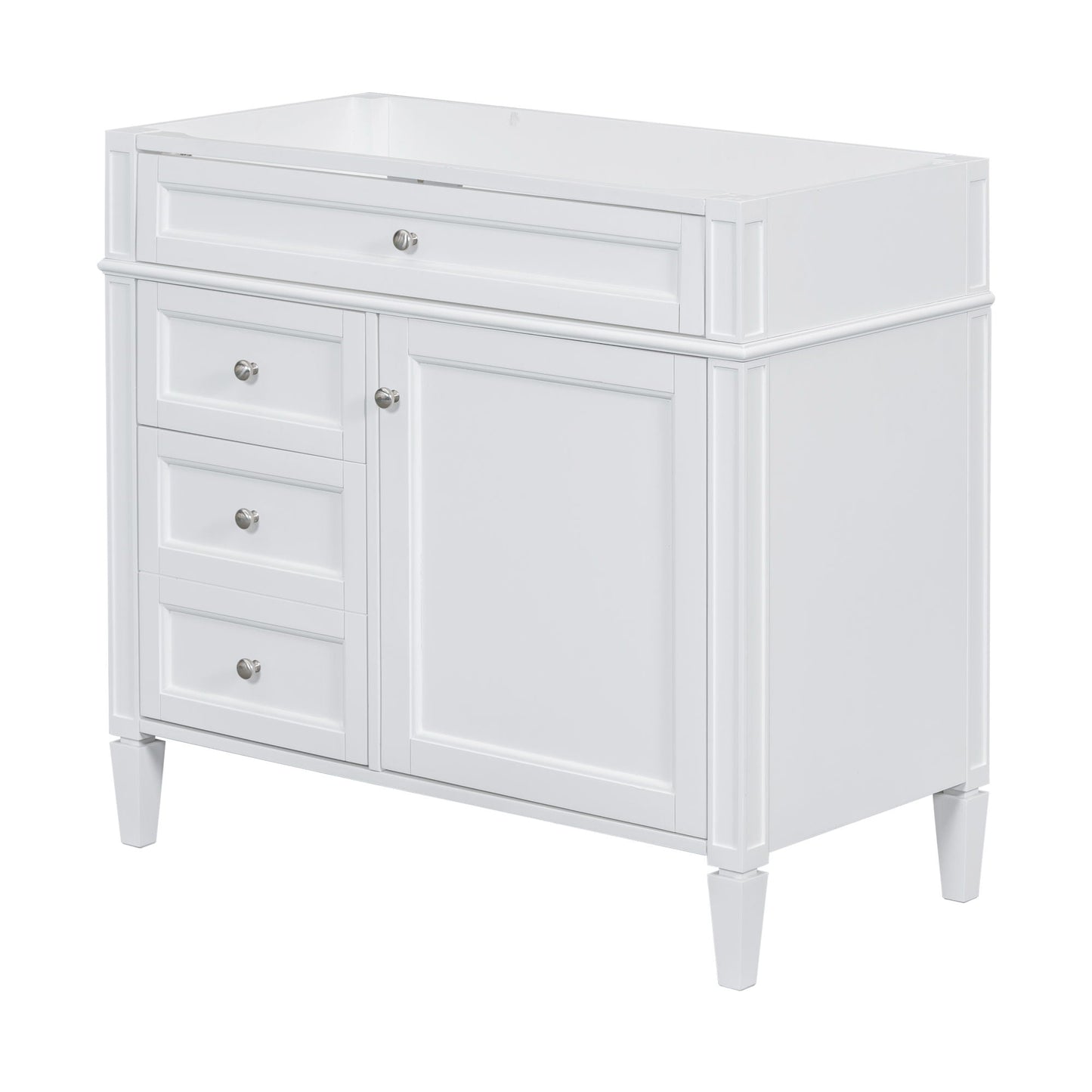 Solid Wood Bathroom Vanity and Two Drawers