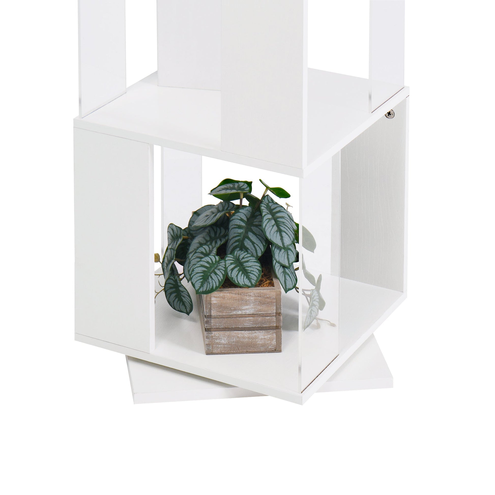 6-layer rotating acrylic board simple bookshelf, multi-functional creative bookshelf for students in the living room - Tampa Home & Garden Store