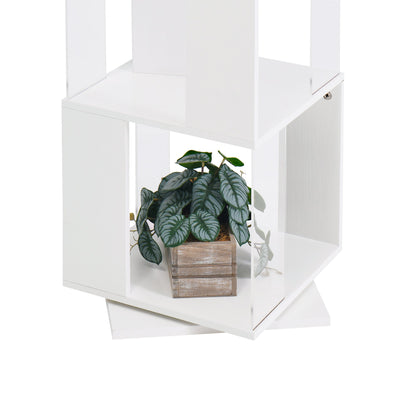 6-layer rotating acrylic board simple bookshelf, multi-functional creative bookshelf for students in the living room - Tampa Home & Garden Store