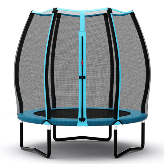 55 Inch Trampoline for Kids Toddler Mini Trampoline with Safety Enclosure Net-Blue - Tampa Home & Garden Store