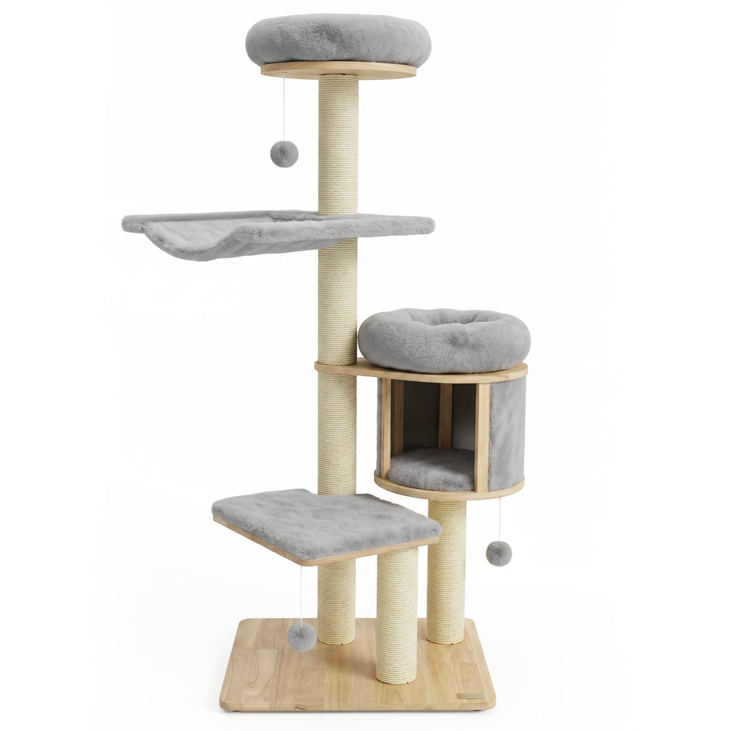 55in rubber wood cat tree with condo and hammock DirectDeals on Tampa Home & Garden Store on Tampa Home & Garden Store