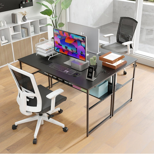 55 x 24 inch Computer Desk with Power Outlets and USB Ports - Tampa Home & Garden Store