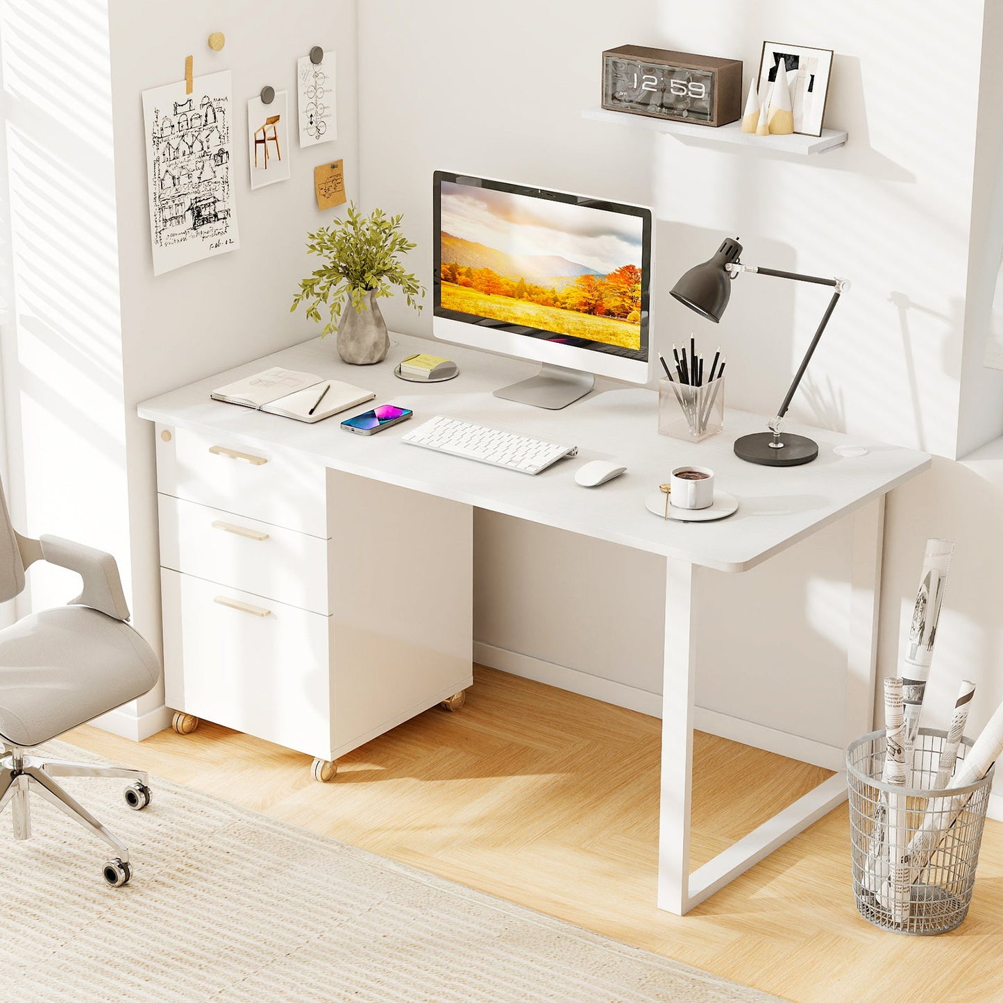 58 Inch x 28 Inch Universal Tabletop for Standard and Standing Desk Frame