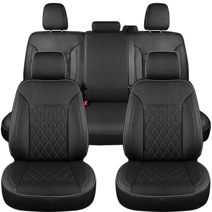 Umbrauto seat cover set for Silverado/GMC Sierra, waterproof black Nappa leather with stitching on Tampa Home & Garden Store