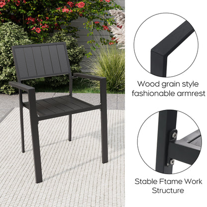 Modern Outdoor and Indoor Metal Chair Set of Two