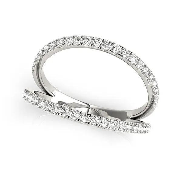 14k white gold diamond split-band ring with pavé diamonds 1/4 cttw Bids.com on Tampa Home & Garden Store