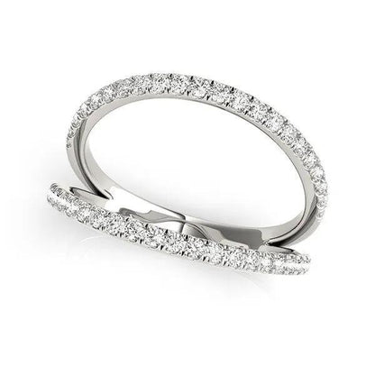 14k white gold diamond split-band ring with pavé diamonds 1/4 cttw Bids.com on Tampa Home & Garden Store
