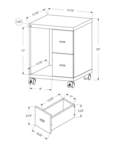 Filing cabinet on casters with top workspace and two-drawer storage Unique Piece Furniture on Tampa Home & Garden Store