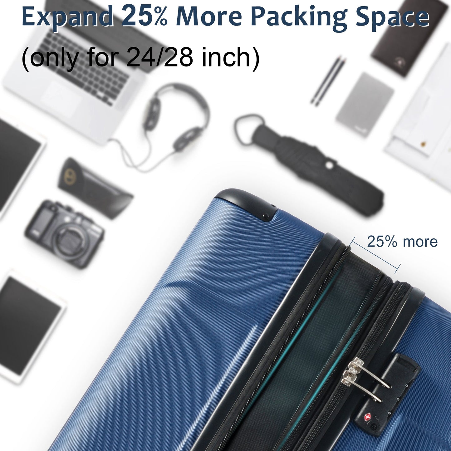 Hardshell luggage set, blue, 6-piece by HouseOfZazla on Tampa Home & Garden Store