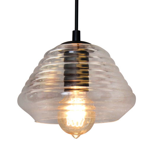 Triangle Industrial Pendant Lighting with Clear Glass Shade by HouseOfZazla on Tampa Home & Garden Store