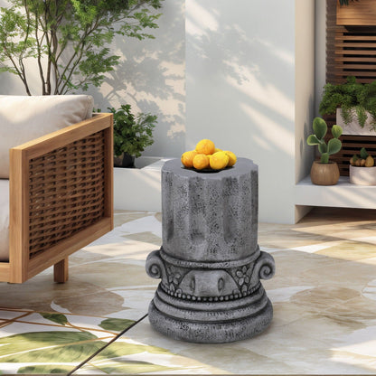 Modern Round Outdoor Side Table For Garden And Porch