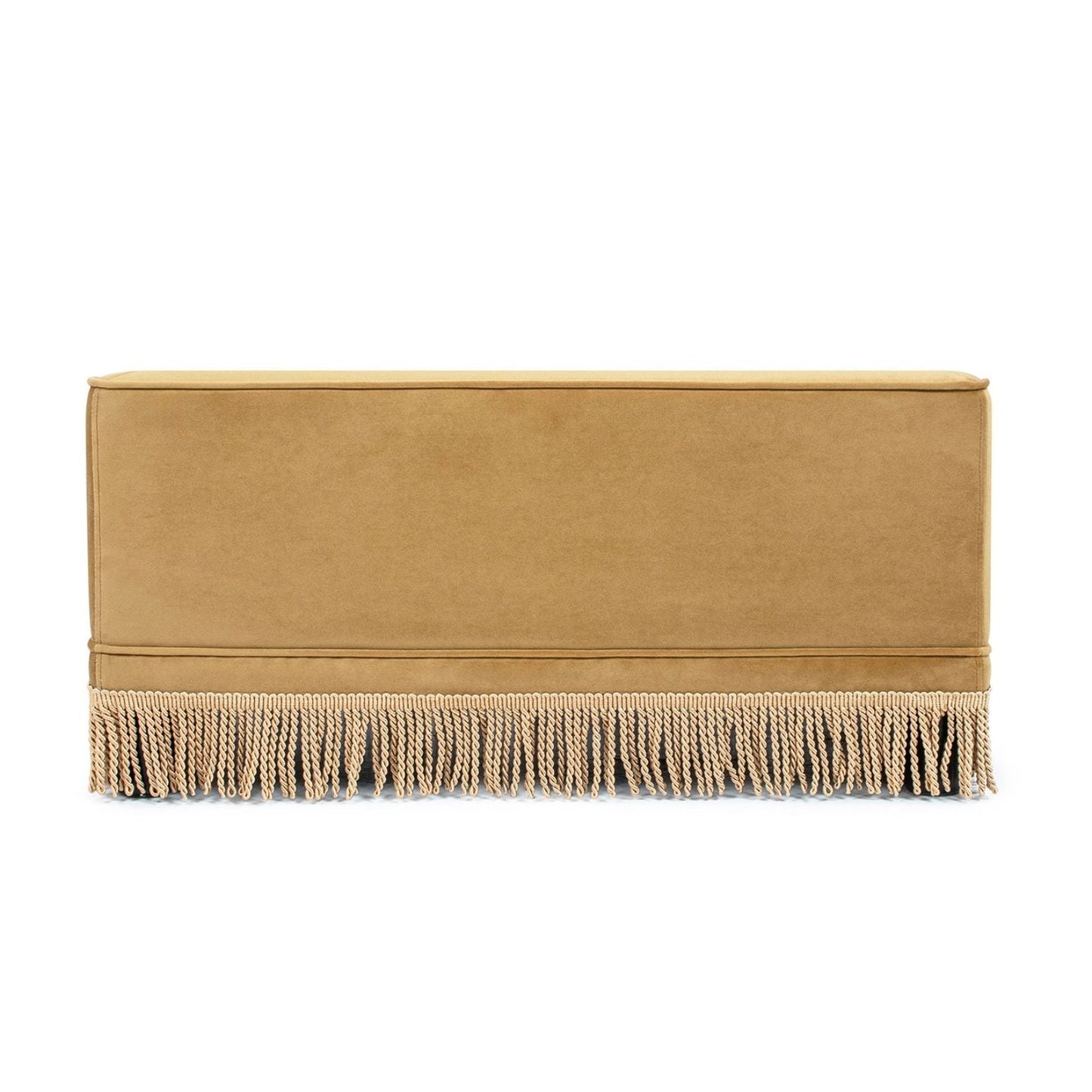 Duchess cat bed sofa tan faux leather with cream tassel fringe trim HouseOfZazla on Tampa Home & Garden Store
