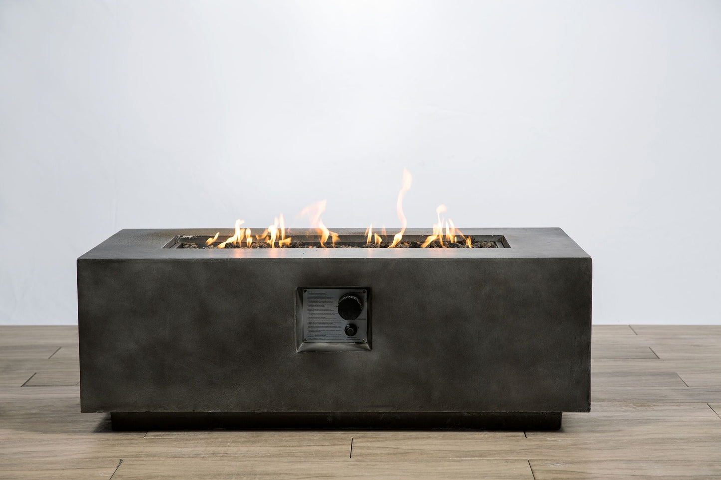 Sleek Concrete Propane Outdoor Fire Pit Table