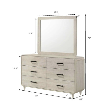 6 Drawer Dresser in antique white wood finish by Unique Piece Furniture on Tampa Home & Garden Store