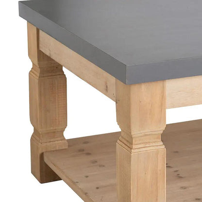 Rustic Modern Console Table With Concrete Top