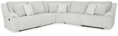 Top Tier Corduroy Reclining Sectional with Chaise