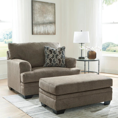 Stonemeade 3-Piece Living Room Set brown upholstered sofa with ottoman Unique Piece Furniture on Tampa Home & Garden Store