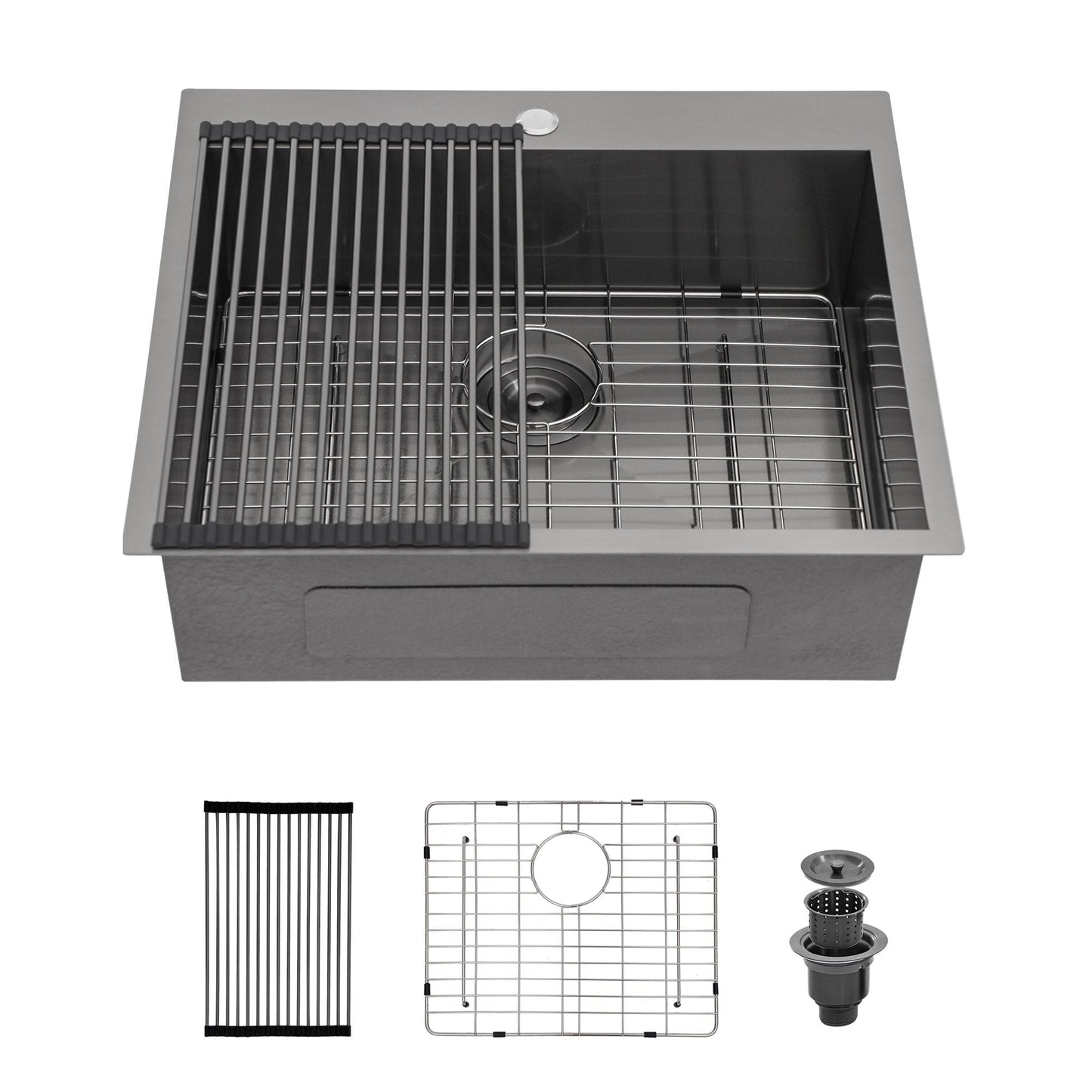 Modern Drop In Kitchen Sink 16 Gauge Steel