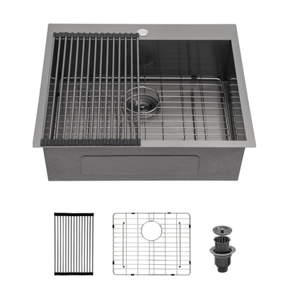 Modern Drop In Kitchen Sink 16 Gauge Steel