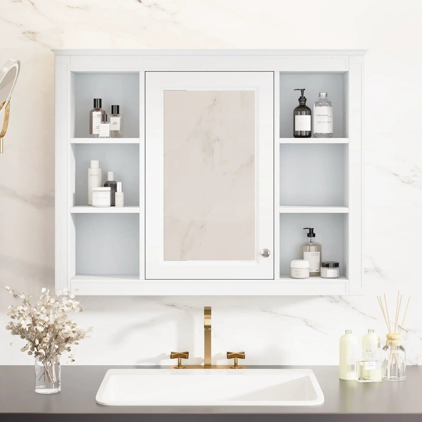 Wall Mounted Medicine Cabinet with Mirror