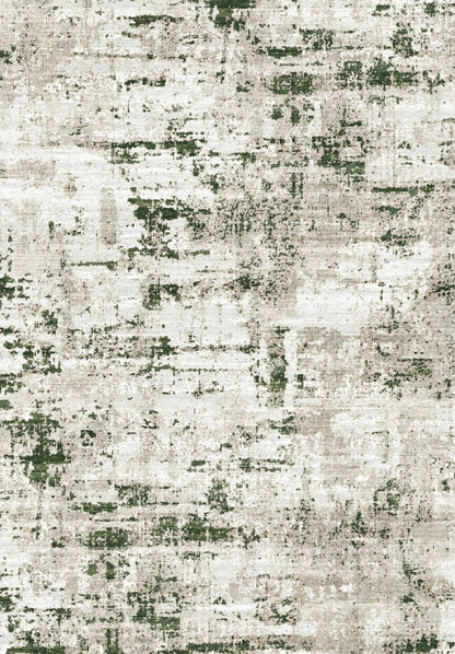Jewel Contemporary Area Rug for Living Room in cream with green abstract pattern by HouseOfZazla on Tampa Home & Garden Store