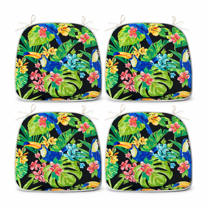Set of Four Water Repellent Patio Chair Cushions
