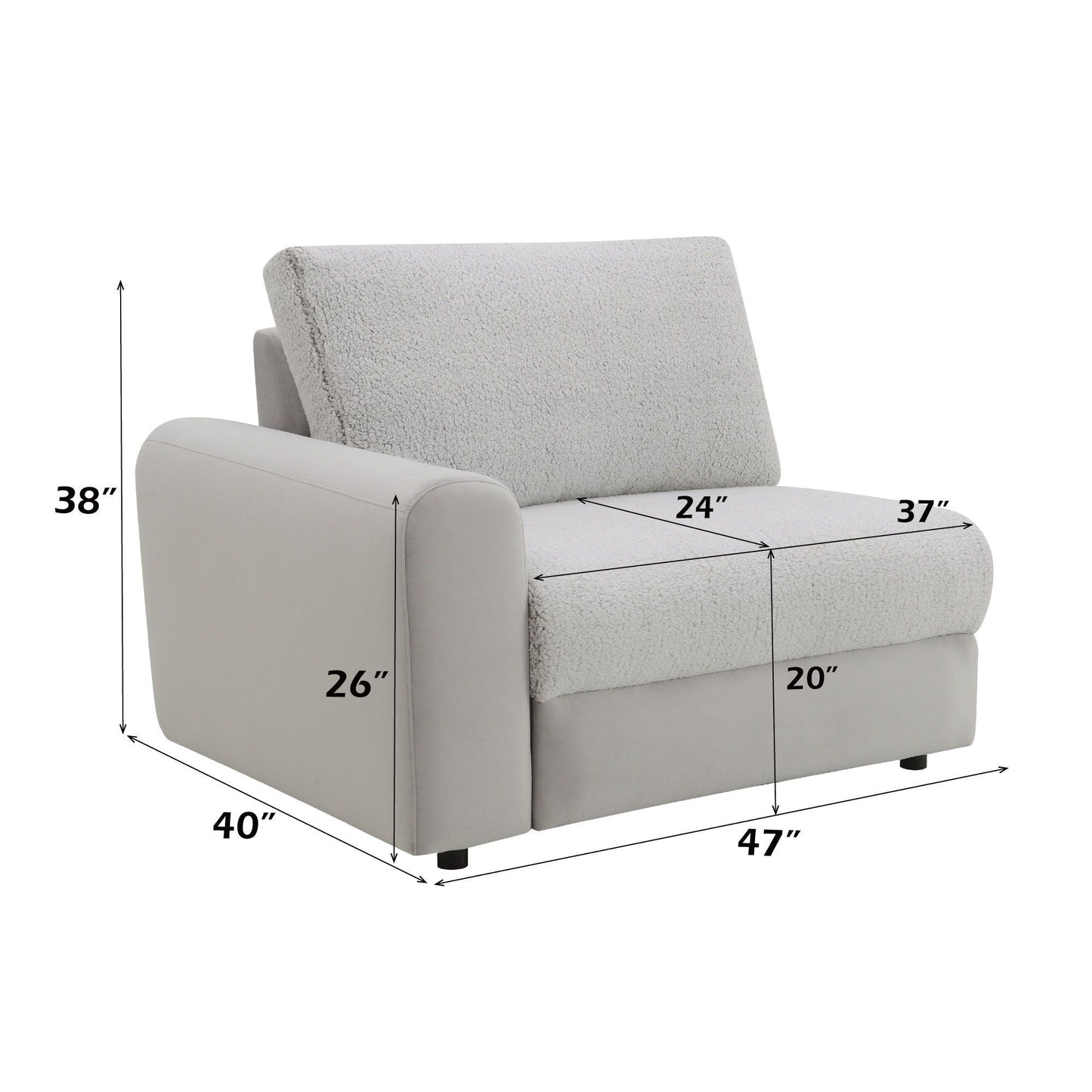 Tarrance modular power reclining sectional gray fabric by HouseOfZazla with chaise component on Tampa Home & Garden Store