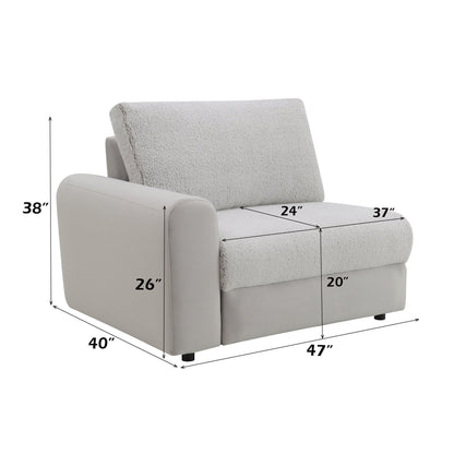 Tarrance modular power reclining sectional gray fabric by HouseOfZazla with chaise component on Tampa Home & Garden Store