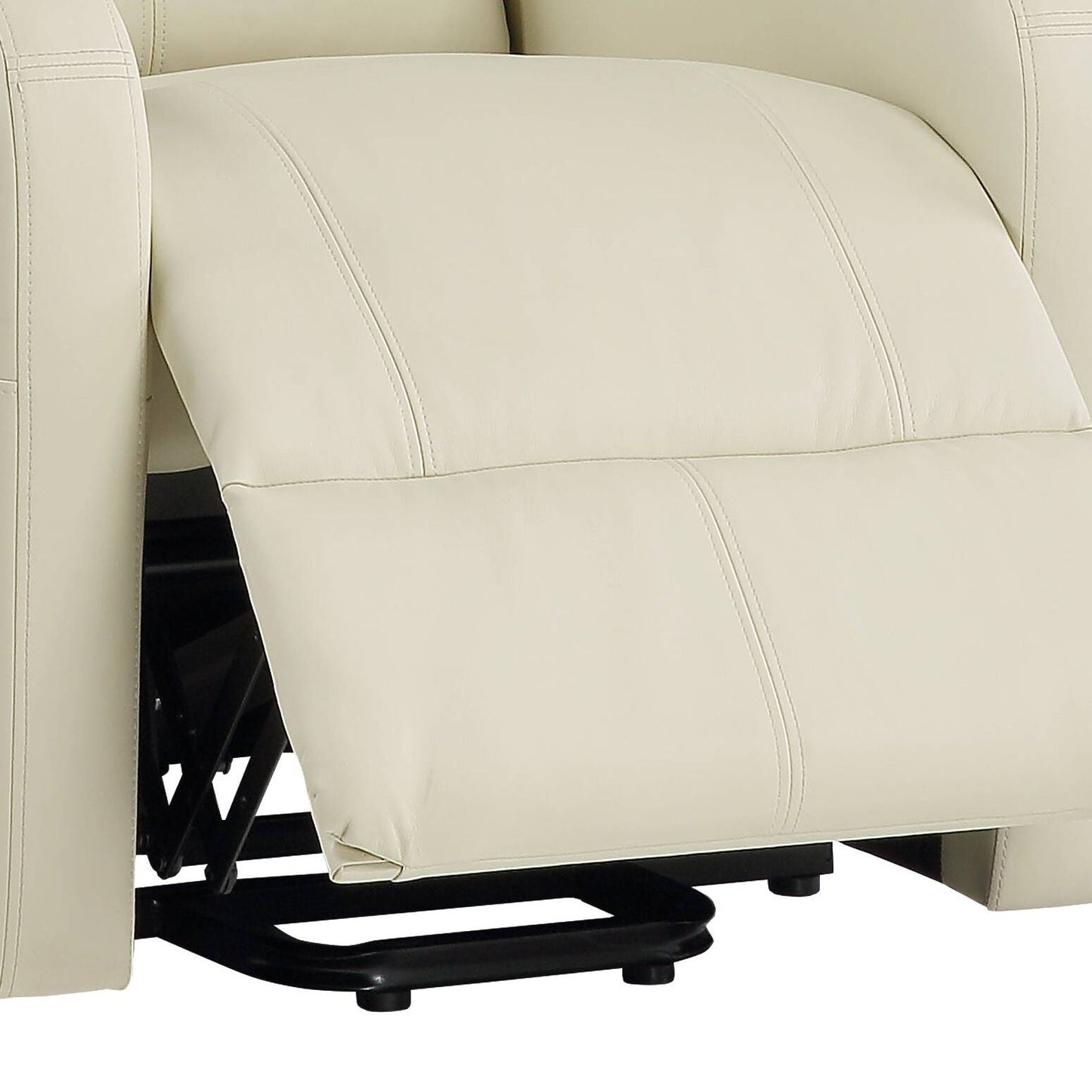Ricardo Power Motion Recliner With Lift cream leather upholstery with lift base on Tampa Home & Garden Store
